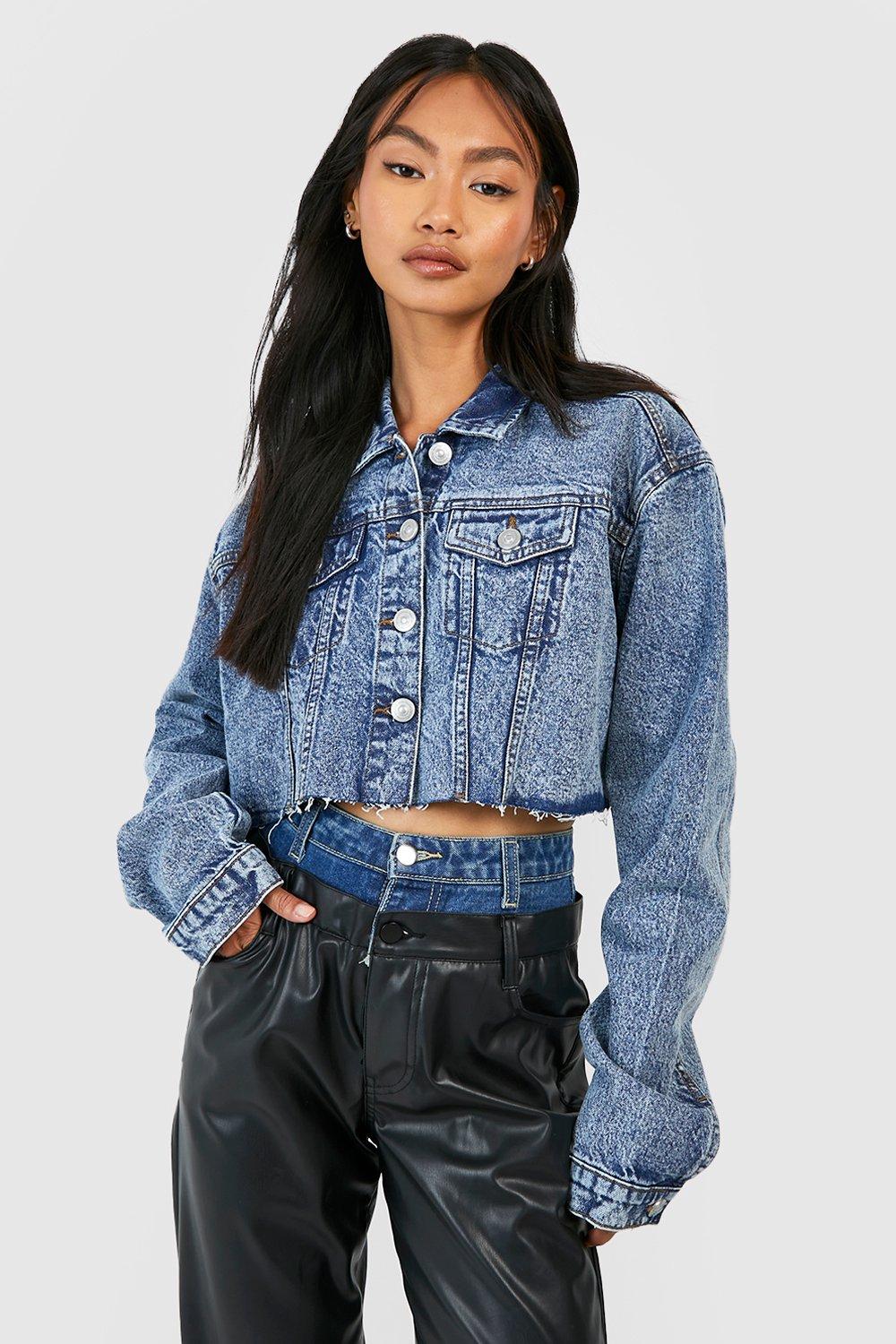 Faux fur lined hot sale denim jacket womens